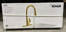 Kohler Leto Vibrant Brushed Moderne Brass Pull Down Kitchen Faucet - NEW  