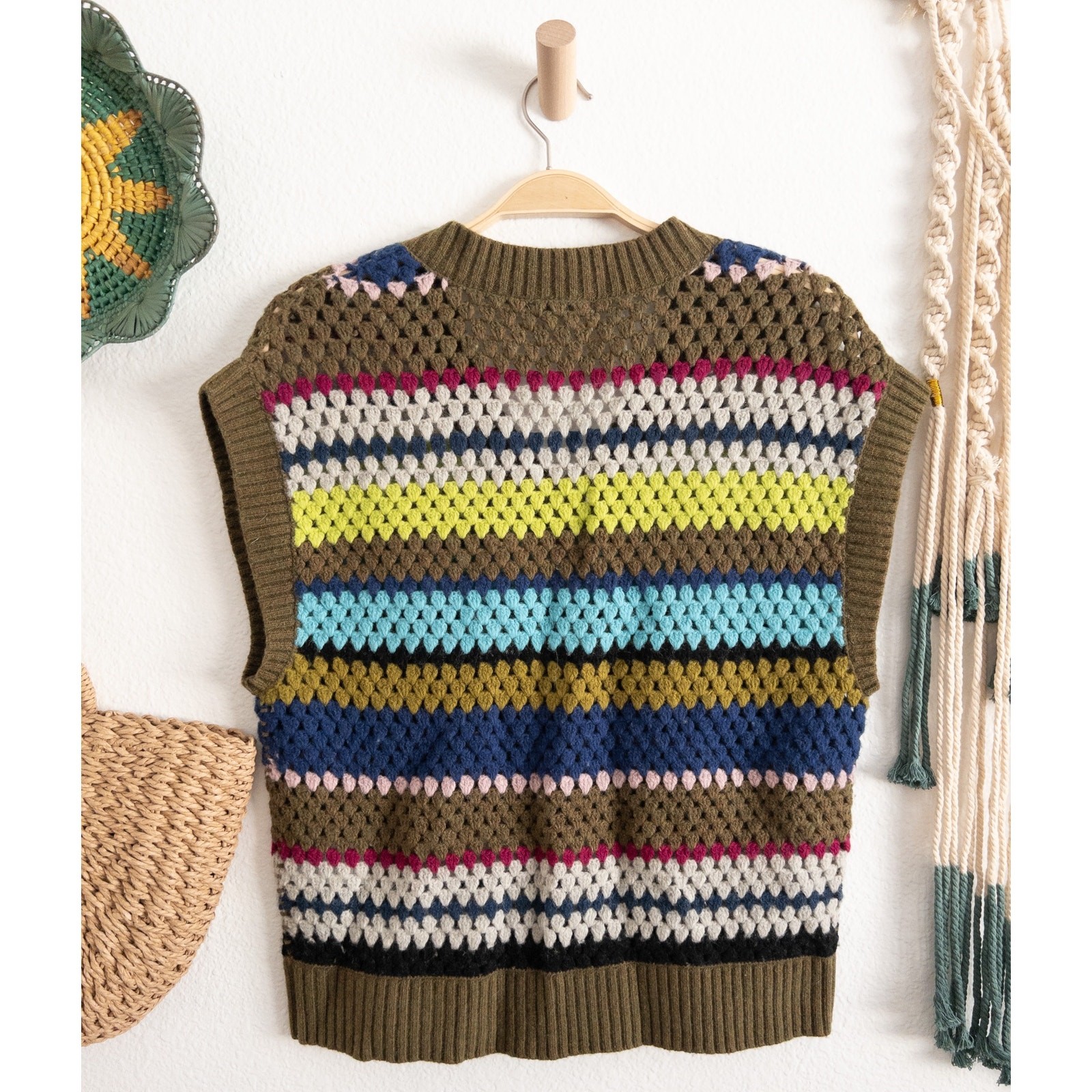 BAUM UND PFERDGARTEN Coletta Striped Crochet Sweater Vest image 5