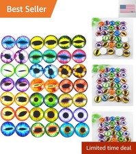 18mm 40pcs Mixed Dragon Eyes Flatback Glass Cabochon Dome for Artworks Making...