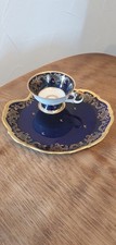 Echt Weimar Kobalt Weimar Porzellan Tasse mit Teller Kobalt mit Golddekor