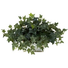 Nearly Natural Ivy with White Wash Planter Artificial Plant