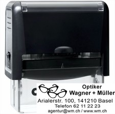 Stempel personalisiert Firmenstempel mit Logo Optiker Colop C40 inkl. 6 Zeilen