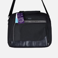 Targus Black 15.6 Laptop Briefcase Messenger Bag Professional Commuter NEW