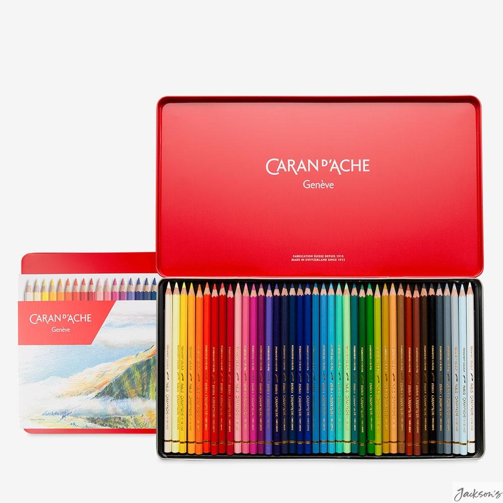 Caran d'Ache Pablo Coloured Pencil Set 40 Permanent Artist Drawing Pencils