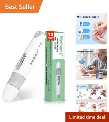 Adjustable Diabetes Lancing Device for Pain-Free Testing - Ergonomic & Safe