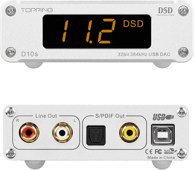Topping D10S Mini USB DAC CSS XMOS XU208 ES9038Q2M OPA2134 Audio Amplifier Decod