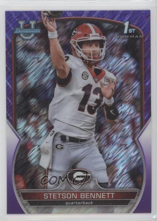 2022 Bowman U Chrome Purple Shimmer Refractor Stetson Bennett IV #39 04tk