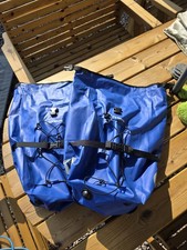 Bike Pannier x 2Bag 25L-32L 100% Waterproof Rear Rack Bike Bag Bicycle Bag blue