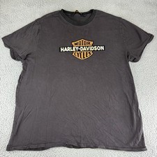 Harley Davidson Logo Shirt Men&rsquo;s Xl Brown Large Logo
