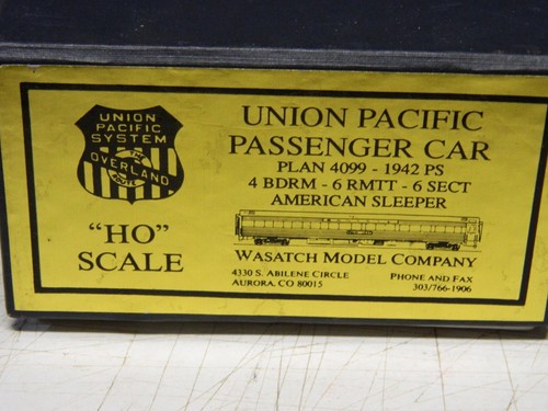 HO,Brass,Wasatch UP American Sleeper,f/p, new in box, but prev owned. - Picture 5 of 5