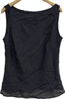 Womens Black Blouse Size 12 Sleeveless