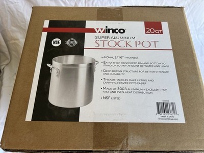 Winco Super Aluminum 20 Quart Stock Pot - Brand New!