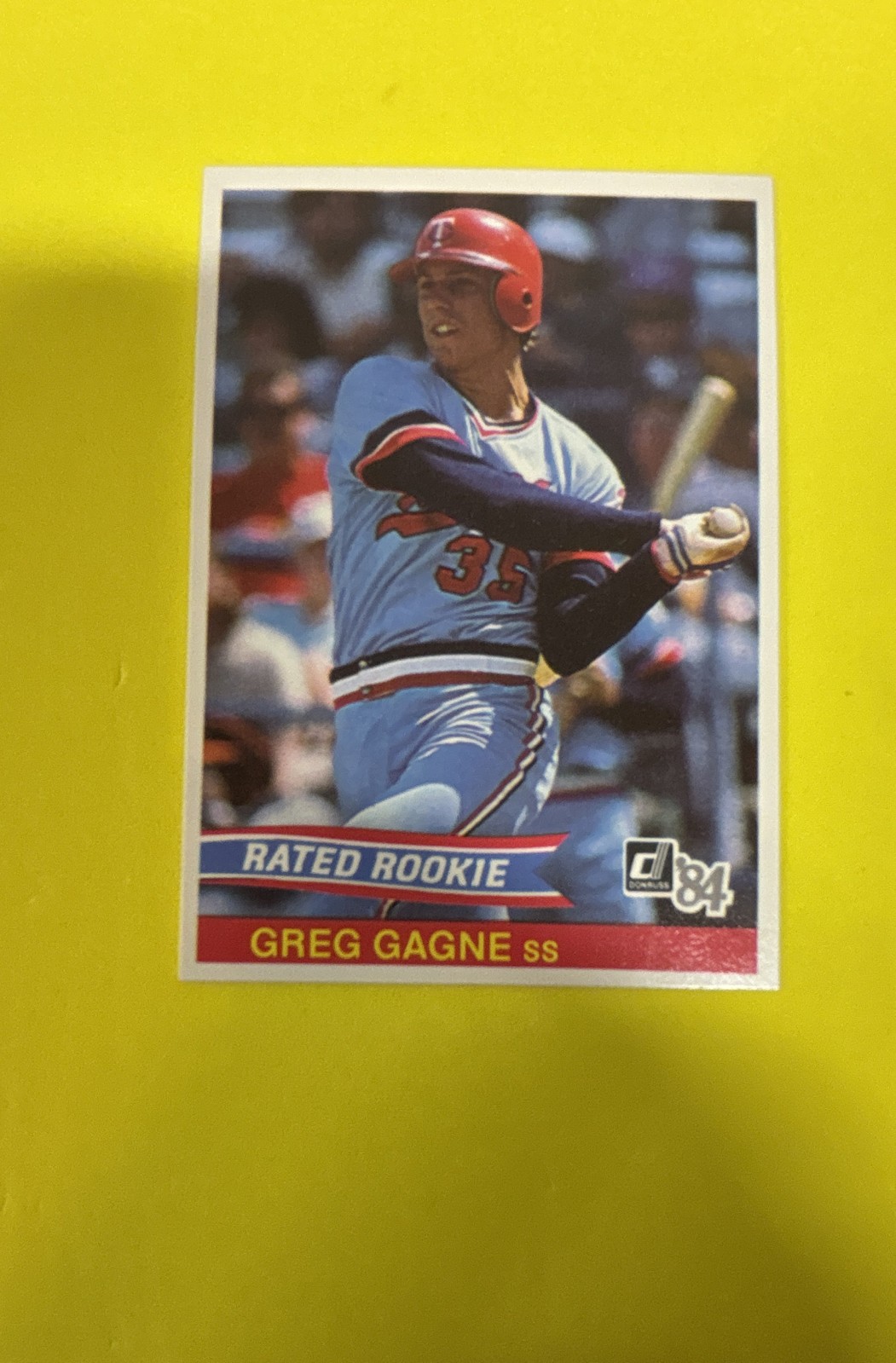 1984 Donruss - Rated Rookie Greg Gagne #39 (RC)