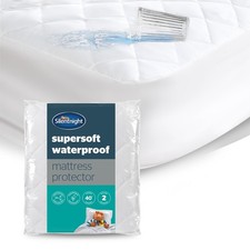 Image of Silentnight Supersoft Waterproof Mattress Pillow Protector Single Double King