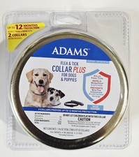    Adams Flea And Tick Collar Plus For Dogs And Puppies 12 Month Protection 2 Ct