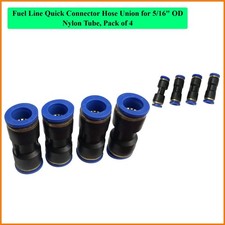 Fuel Line Quick Connector Hose Union For 516 Od Nylon Tube Pack Of 4 Fuel Line Quick Connector Hose Union For 516 Od Nylon Tube Pack Of 4