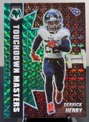2021 Panini Mosaic Derrick Henry Green Prizm Touchdown Masters #TM-3 Titans