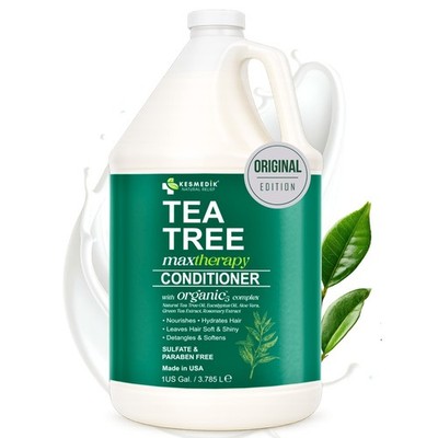 KESMEDIK Tea Tree Conditioner 128 fl oz Gallon Hydrating Detangling Sulfate-Free