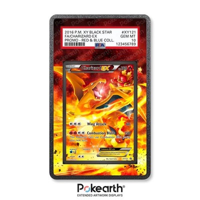 Charizard EX XY121 - Extended Artwork Case für Grade Cards