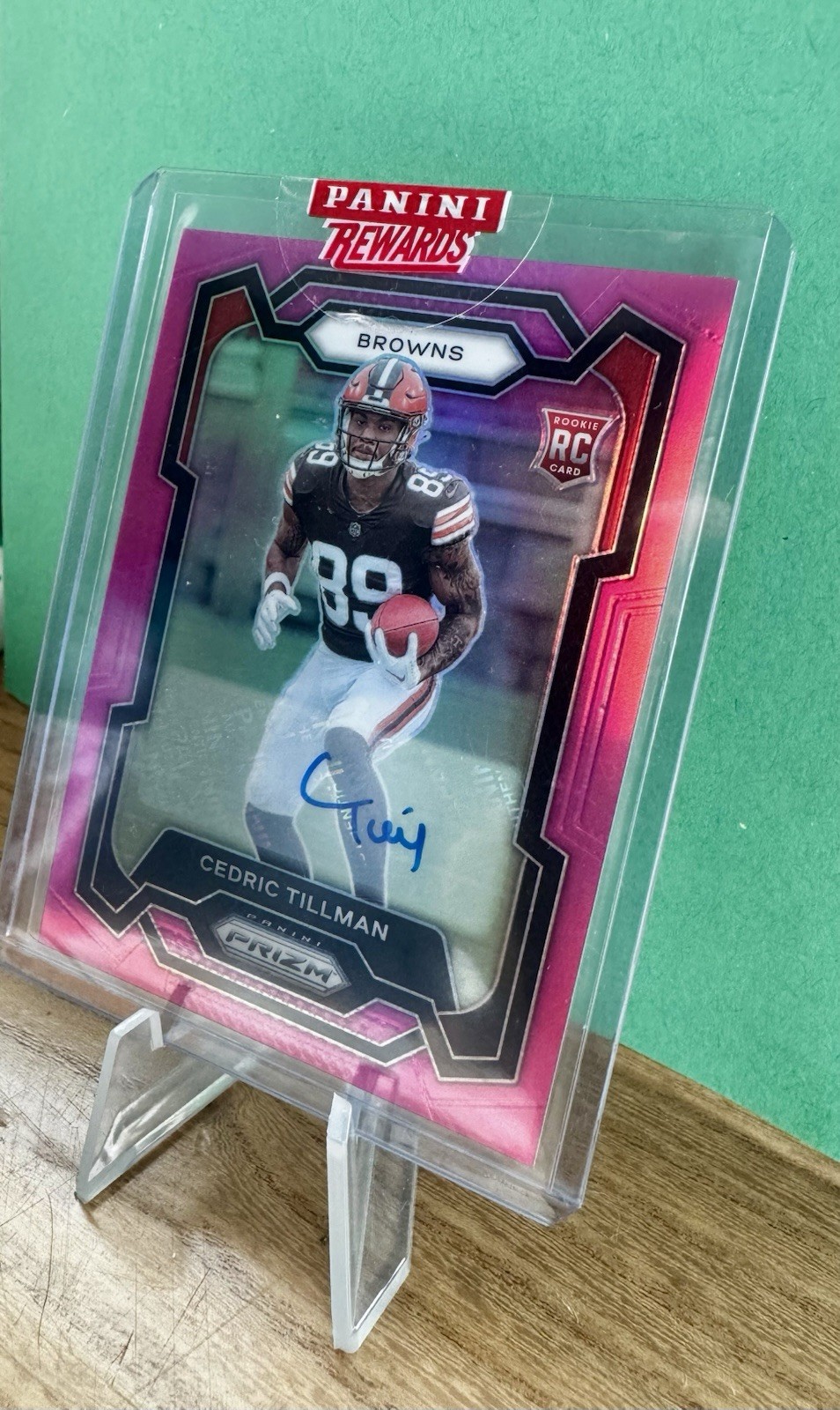 ✍🏽📈2023 Panini Prizm Rookies Cedric Tillman #321 Pink Prizm Autographs AU, RC