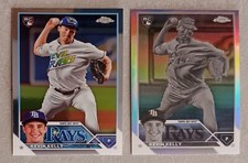 2 Topps 2023 Chrome Negative Refractor & Base Rookie RC #USC21 Kevin Kelly Rays