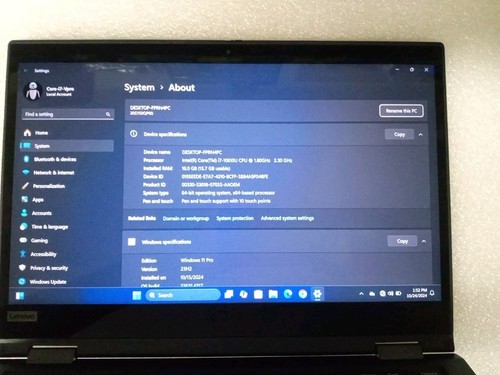 Lenovo ThinkPad X13 Yoga Gen 1 Core i7-10510U 16GB RAM 256GB SSD Touchscreen - Picture 4 of 4