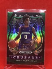 2020-21 Jaden McDaniels Prizm Draft Crusade Green Rookie
