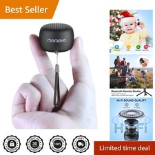 Black Mini Bluetooth Speaker with Touch Control Hands-Free Calling for Travel