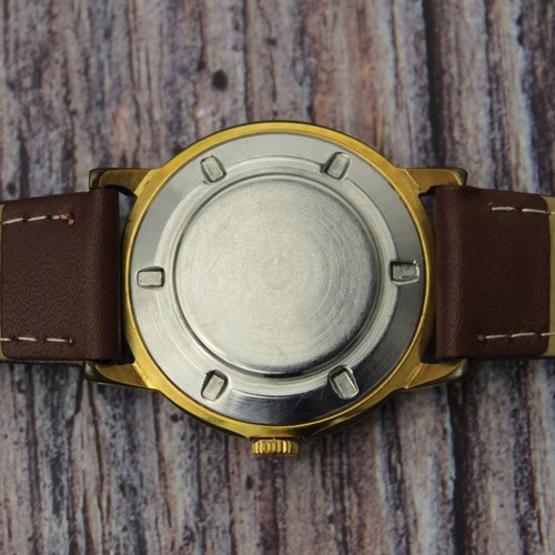 Soviet POLJOT Gilded Mechanical mens watch Poliot 1MCh USSR 1960s ПОЛЕТ⌚🦅 - Picture 9 of 9