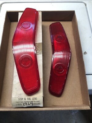 1964 PONTIAC CATALINA STAR- CHIEF TAIL LAMP LENSES IN BOX PAIR