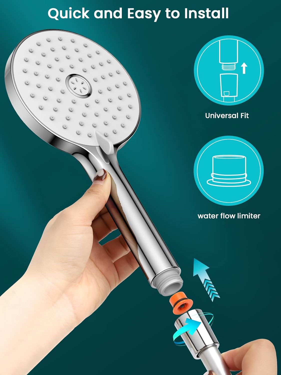 Shower Head High Pressure Handheld SREWOHS PRO Power Shower Head Low Pressure eBay