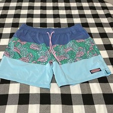 Vineyard Vines Lined Swim Trunks Large Swimsuit Pockets Drawstring Elastic Waist