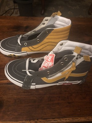 grey and yellow vans