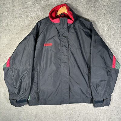 Columbia Bugaboo Ski Jacket Snow 3 In 1 Black VTG Snowboard Shell Womens XL