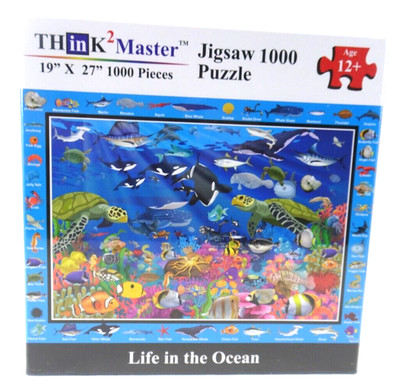 Think2Master Life in the Ocean Jigsaw Puzzle 1,000 Pieces FACTORY SEALED BOX