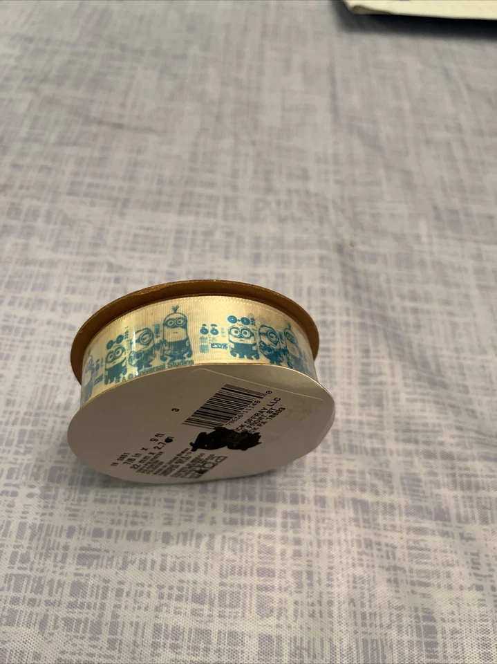 7/8" X 9 FT MINION MOVIE ARTS & CRAFT PROJECT UNIVERSAL STUDIOS CHARACTER RIBBON - Image 3 of 4