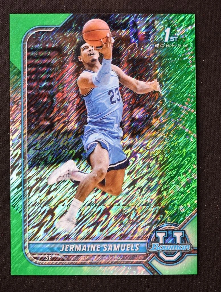 2022 Bowman U Basketball Chrome Base Green Shimmer 53 Jermaine Samuels 99