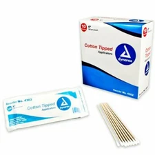 Dynarex Non-sterile Cotton Tipped Applicator, 6'', Box of 1000, 2 Pack