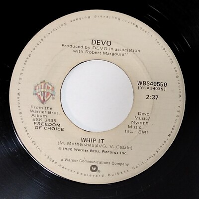 DEVO Whip It / Turn Around 7'' 45 rpm 1980 VG