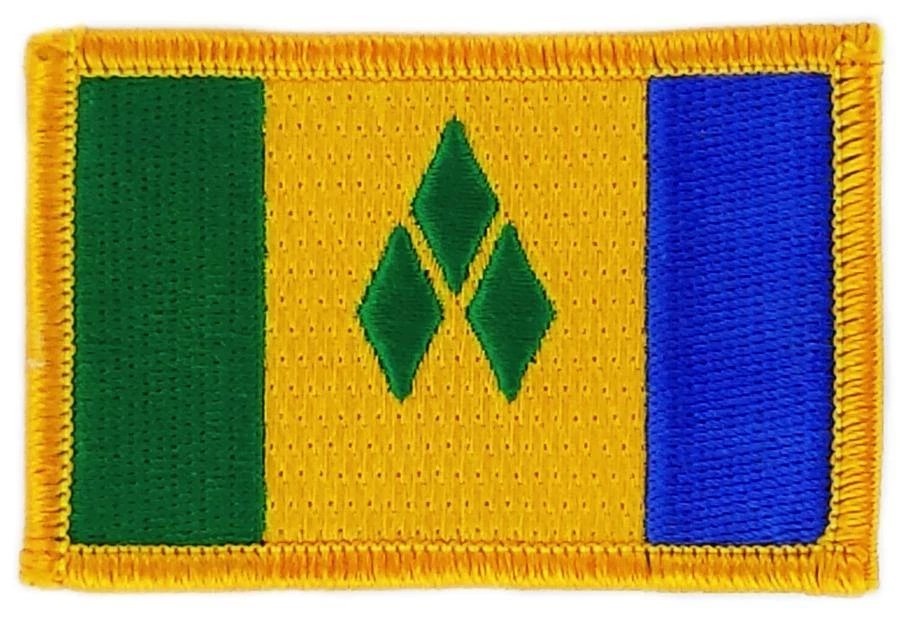 Patch écusson brodé Drapeau SAINT VINCENT ET LES GRENADINES SVG Thermocollant