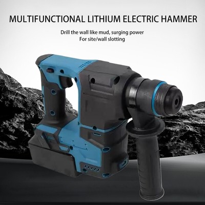 Brushless Electric Hammer Drill Rechargeable Cordless Rotary Hammer Drilling 0b