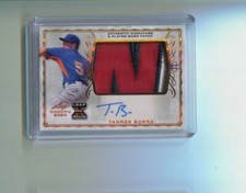 2020 Leaf Trinity Patch Autographs Bronze Tanner Burns Auto Letter Rookie Patch