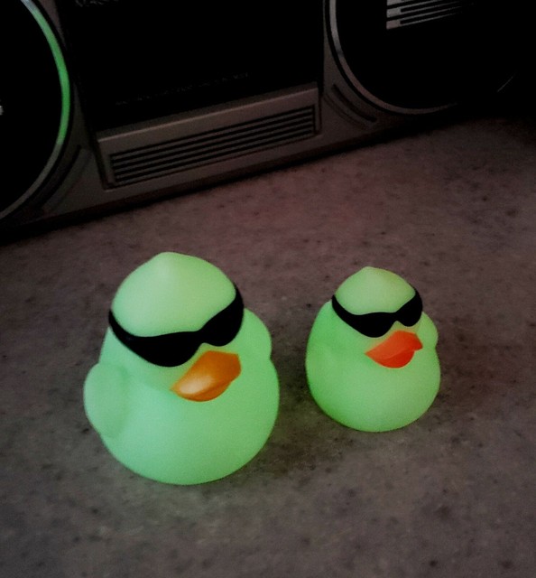 GlowintheDark Floating Rubber Duckies Ducks Sunglasses Cool 2 Pack