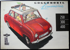 original GLAS GOGGOMOBIL T 250  T 300  T 400 Prospekt 1958