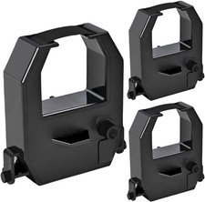 3 Pack Amano Time Clock Ribbon Replacement for PIX/TCX All Models Black Ink