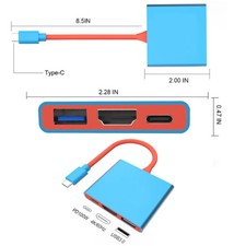 3 IN 1 4k/60hz Portable for Nintendo Switch 1/2 Docking Station TYPE-C Hub