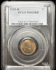 Scarce 1925 D Lincoln PCGS MS-63 RB Red/Brown Wheat Cent 1C Certified Mint State
