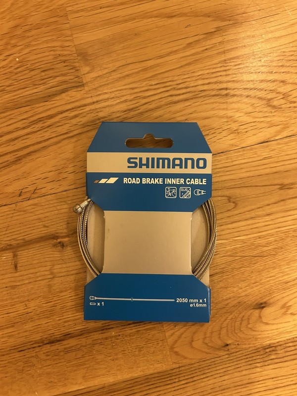 Shimano Stainless Steel Brake Inner Cable 1.6mm x 2050mm for Road Bikes