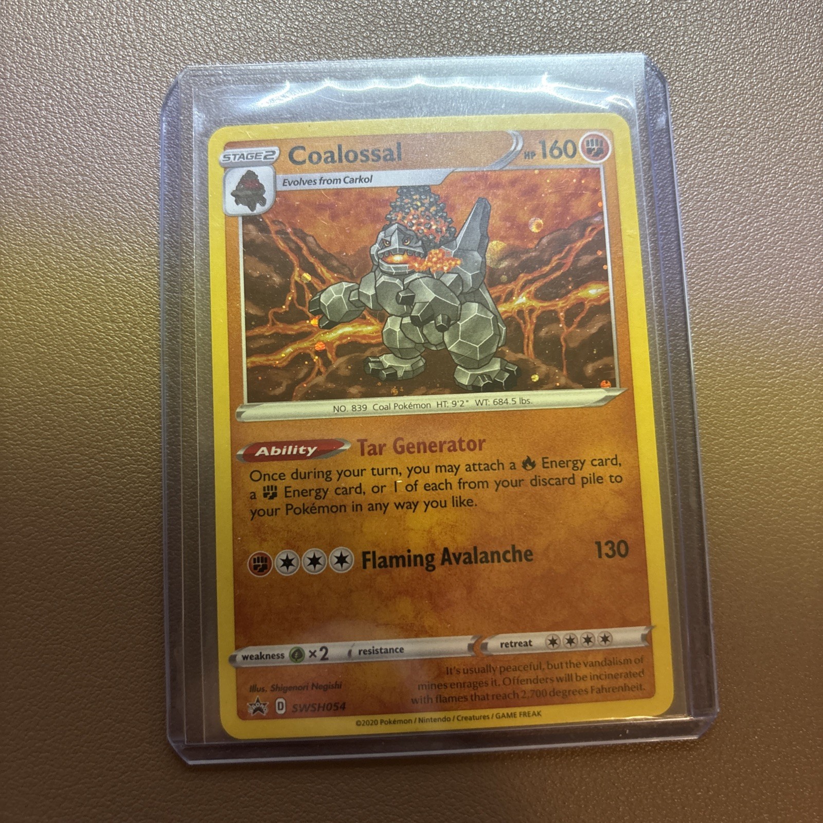 Pokémon TCG Coalossal Sword & Shield SWSH054 Holo Promo Promo