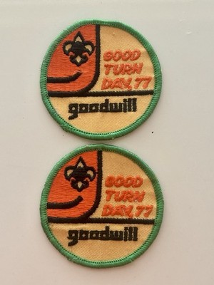 Vintage Boy Scout Patches New Unused Goodwill Good Turn Day 1977